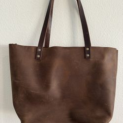 Cognac Portland Leather Goods Tote 