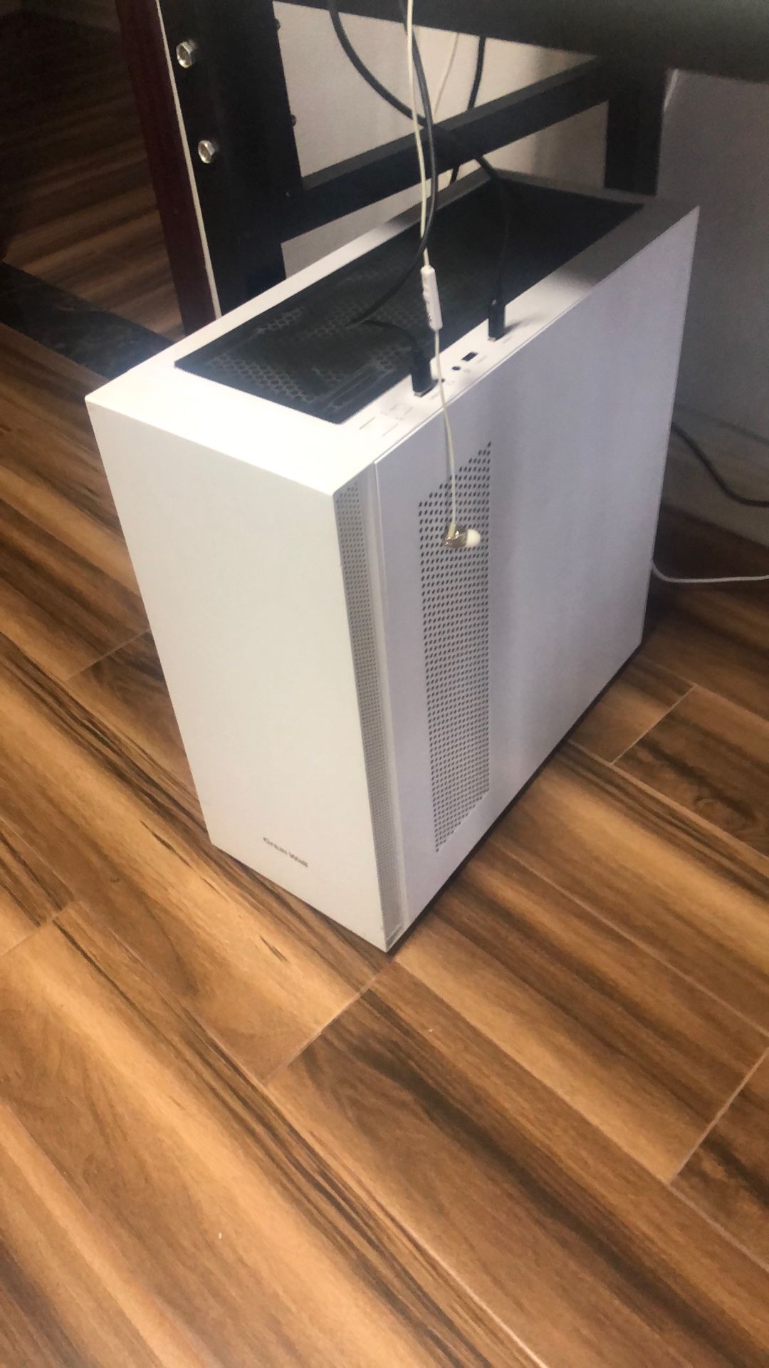 Large white computer case