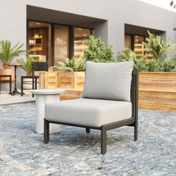 Horizon Gray Outdoor Accent Chair