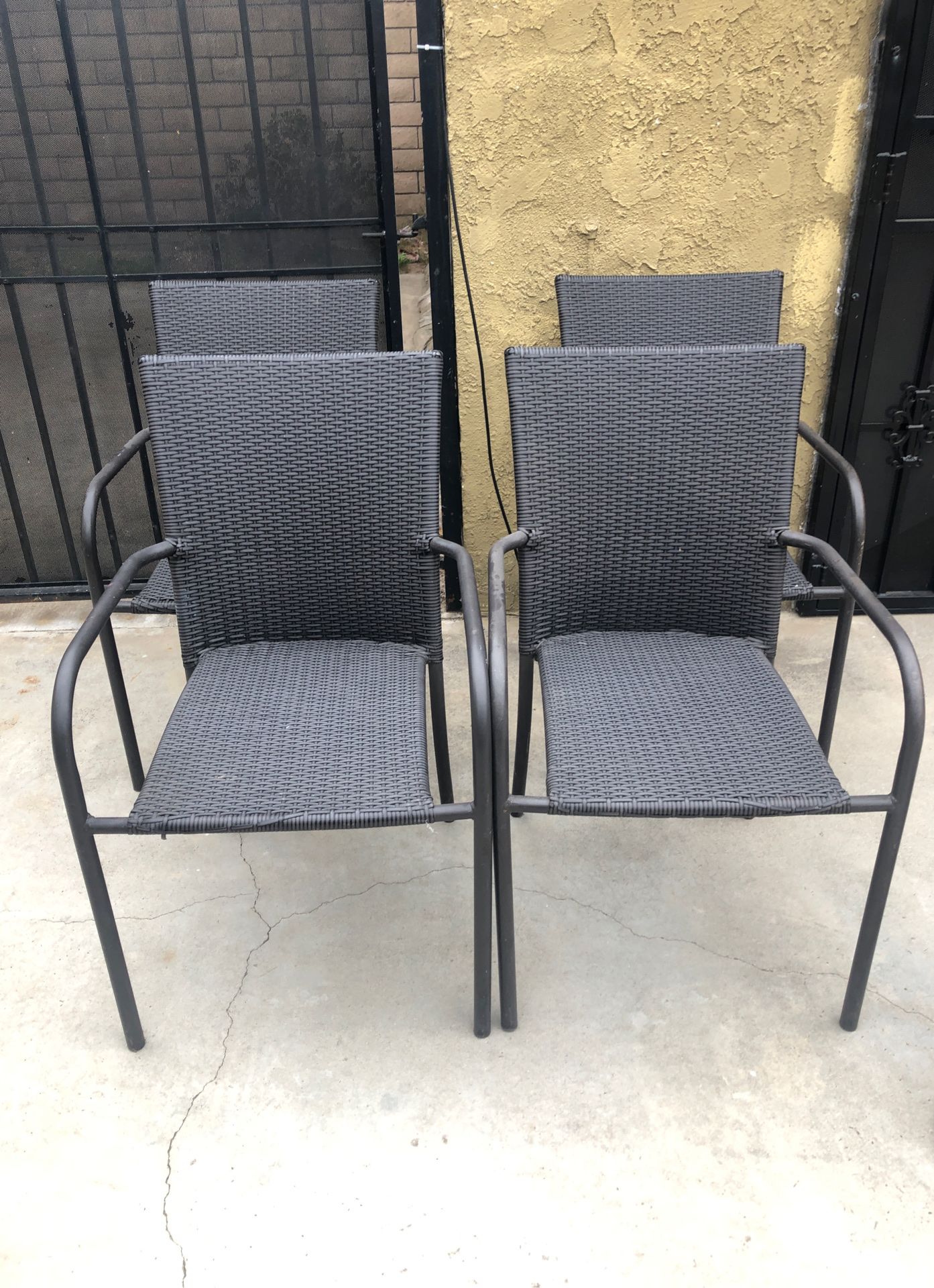 Large wicker patio chairs