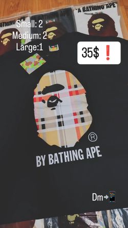 Bape X Burberry shirts sizes Small - Large