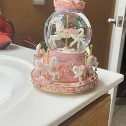 Musfunny Snow Globe Carousel Music Box