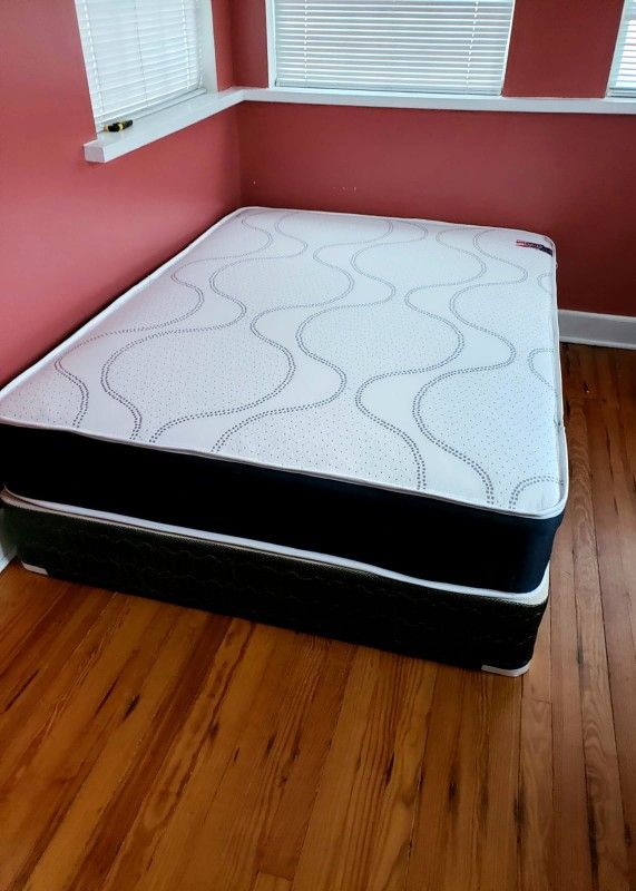 New FULL size mattress & BOX spring. Bed frame not included on offer Home & Garden
