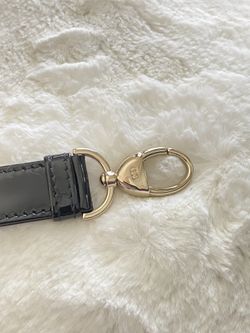 CHRISTIAN DIOR Patent Leather Shoulder Strap Black