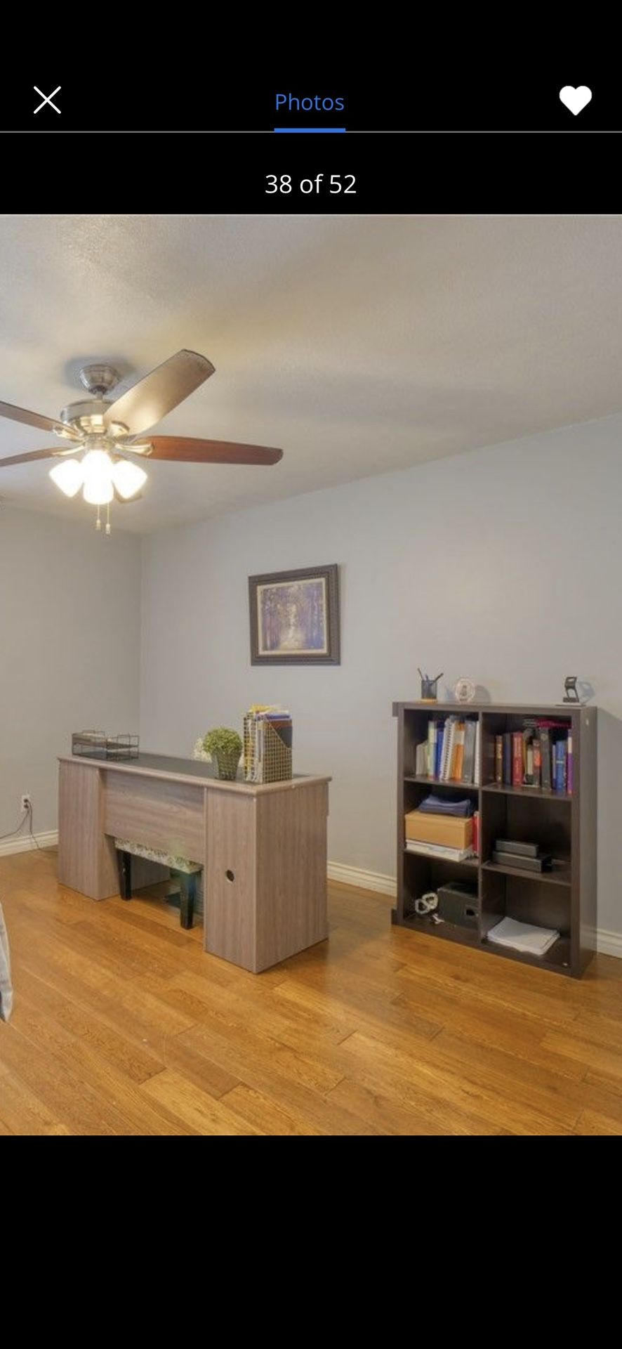 Desk And Small Bookcase
