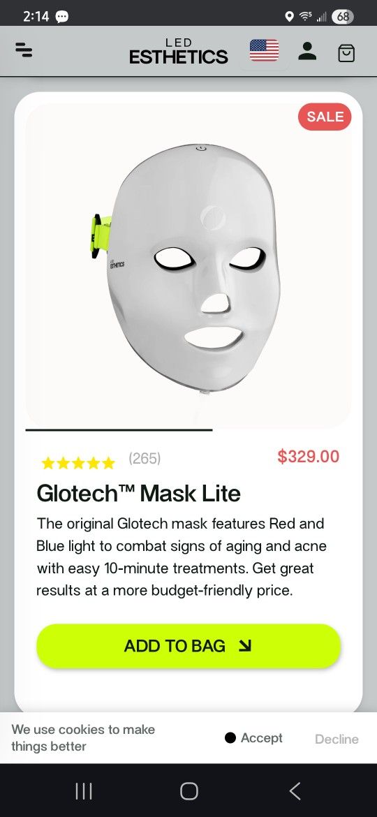 Glotech Face Light Therapy Mask