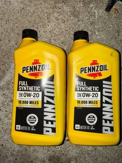 2x Pennzoil Full Synthetic Motor Oil 0W-20 1 Quart