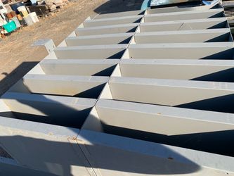 Metal shelves