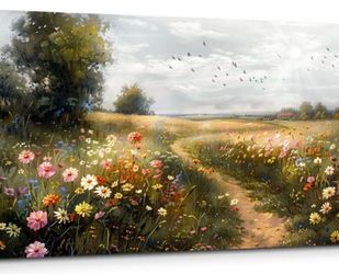 24x48 Countryside Wildflowers Wall Art