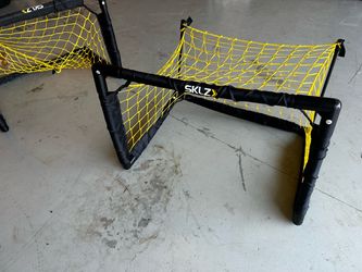 2 small 2 ft x 2 ft SKLZ mini soccer goals