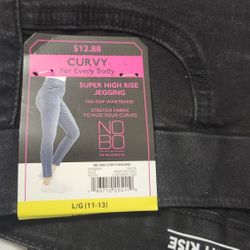 N. Peoria Brand New Juniors Super High Rise Jegging Pants Jeans Black Large 11 13 Walmart Description Has Pickup Location Options 
