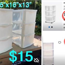 $15 For Both Containers storages 3 Drawers 25”x16”x13” in great condition no wheels