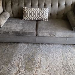Velvet Charcoal Gray Sofa