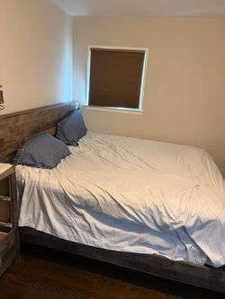 King bed with box and frame
