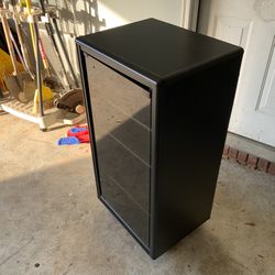 Black Stereo Entertainment Center Cabinet. Great Condition 