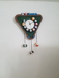 Billards stools & clock