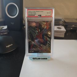 1995 SPIDERMAN ULTRA SPIDERMAN GOLDEN WEB PSA 8