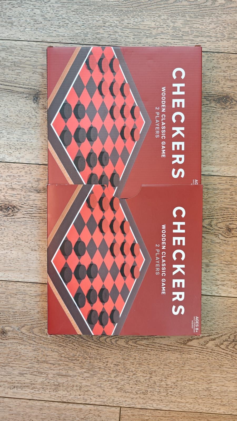 Classic Wooden Checkers Board Games – Used Once-Move out sale -Excellent Condition