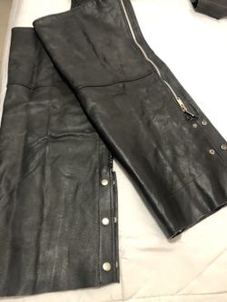 Motorcycle leather chaps $35