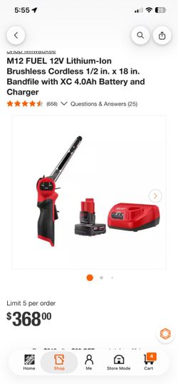 M12 fuel Milwaukee belt sander battery and charger