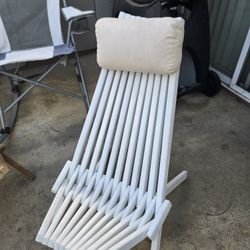 2 Wooden Patio Chairs Foldable