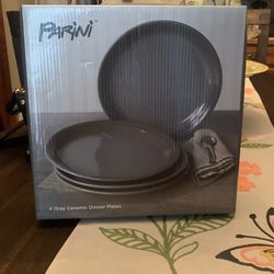 Gray Dinner plates