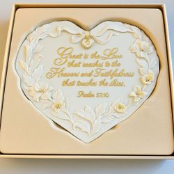 “Great Is the Love” Bradford Exchange Heart Plate | Limited Edition 2001 | Psalm