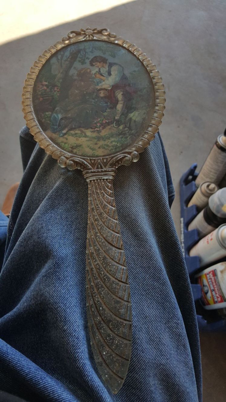 Vintage handheld mirror