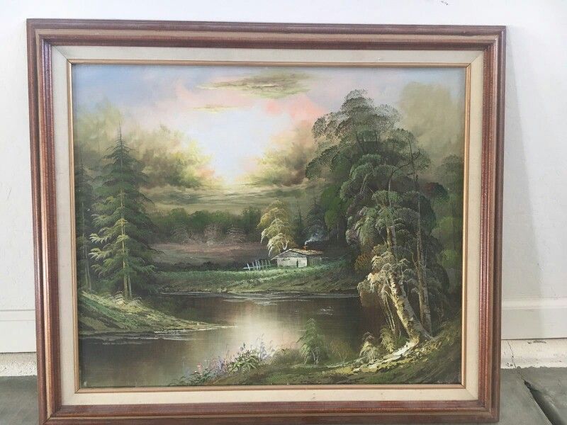 4 Thomas Kinkade Original Paintings with certificate of Authenticity