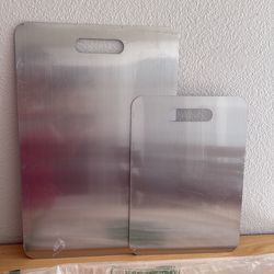 New stainless steel cutting board set of two