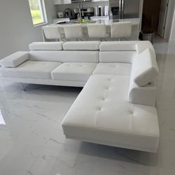 ✨WHITE SECTIONAL SOFA -SOFA SECCIONAL BLANCO