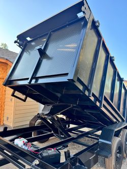 Brand New 12ft Long SCISSOR LIFT Hydraulic Dump Trailer with RAMPS 👍🏻