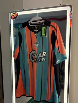 Venezia FC “Cynar Spritz” Jersey – Teal/Orange Stripes (2XL Player Version / Fits Like XL)