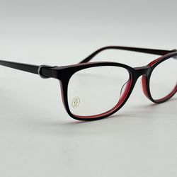 CARTIER C DECOR BLACK RED CATEYE SHAPE EYEGLASSES CT0008O NEW 100% GENUINE ~$650