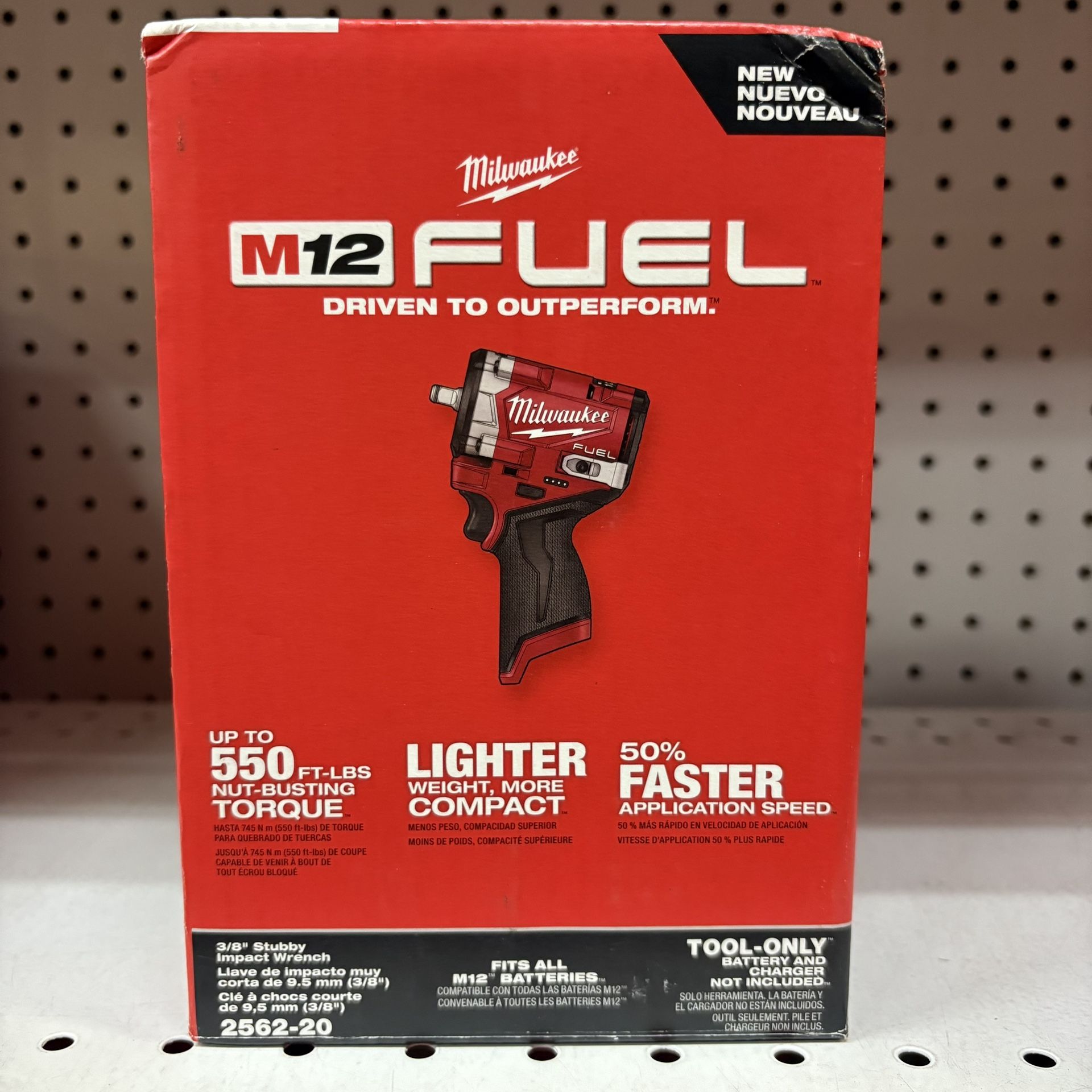 Milwaukee New 3/8” Stubby Impact Wrench 12M Fuel New Generation 