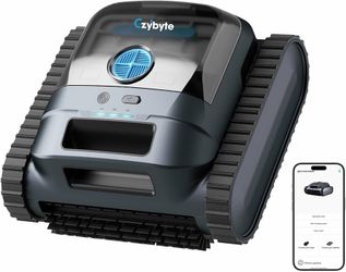 Cordless Robotic Pool Vacuum Cleaner, Intelligent Route Planning, Wall & Waterline Climbing, 120-Min Runtime, for Above Ground/Inground Pools up to 20