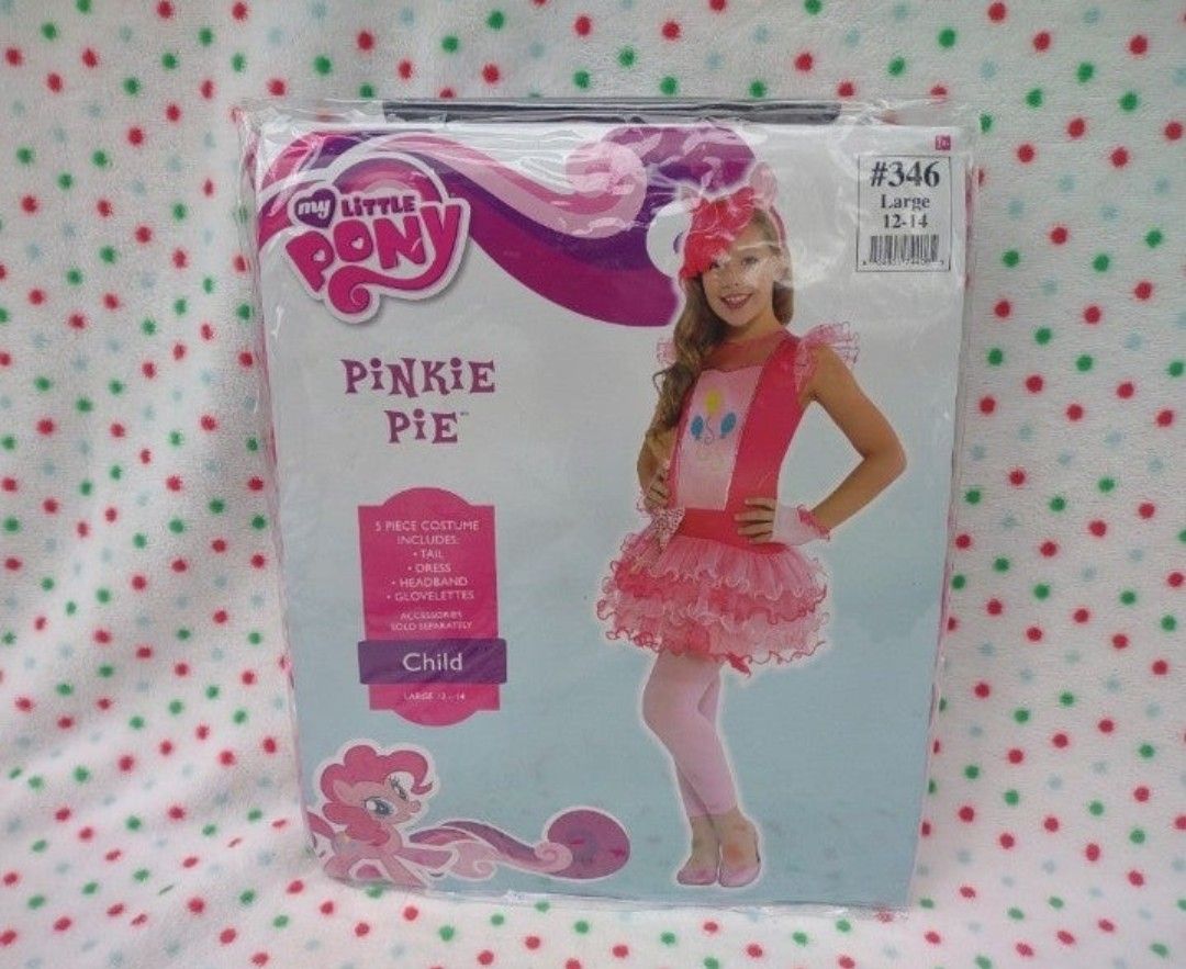 My Little Pony 5pc Pinkie Pie Deluxe Full Costume Tween Child Large 12-14