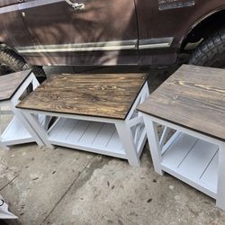 Farmhouse Style Coffee & End Tables 