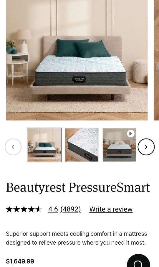 Beautyrest Pressure Smart Mattress King