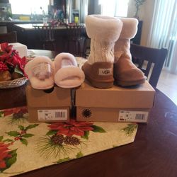 $30 UGG PINK ONES ARE BRAND NEW NEVER WORN SIZE 10/ UGG BOOTS ONLY WORN 3X SIZE 8 $40