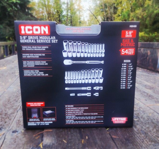 ICON 3/8" Drive Modular General Service 54pc Set