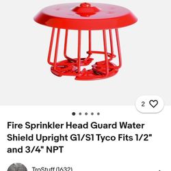 Sprinkler Head Guard With Water Shield