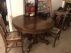 Photo 1hr sale only $160 Antique table and two chairs very nice very old Table and 2 chairs only Antique table and 2 chairs 1st $160 takes