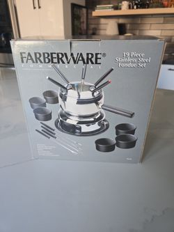 Farberware Commercial 19-Piece Stainless Steel Fondue Set