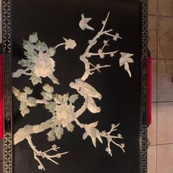 Three Piece Oriental Art Set 