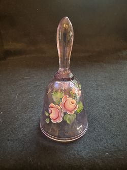 Fenton Pink Bell With Roses