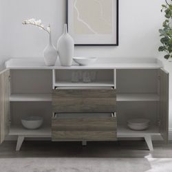 BUFF CABINET BRAND NEW WHITE GRAY