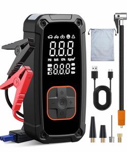 Tire Inflator Portable Air Compressor - 150PSI Electric Air Pump for Car Tires,Air Compressor Portable with Tire Pressure Gauge for Motorcycle,Bike, C