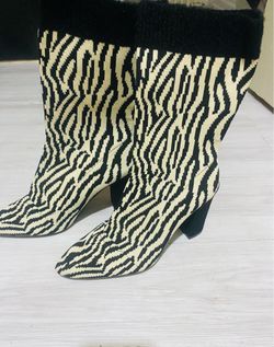 Zebra print booties