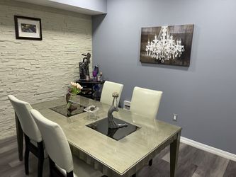 Dining Set -table 4 Chairs And Bench